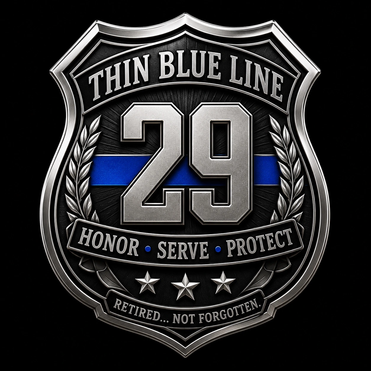 Thin Blue Line 29 badge